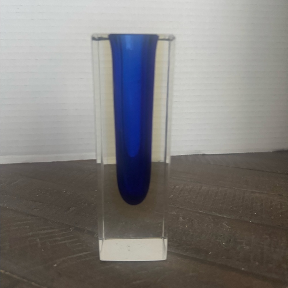 ELECTRIC BLUE mcm sommerso murano Bud Vase